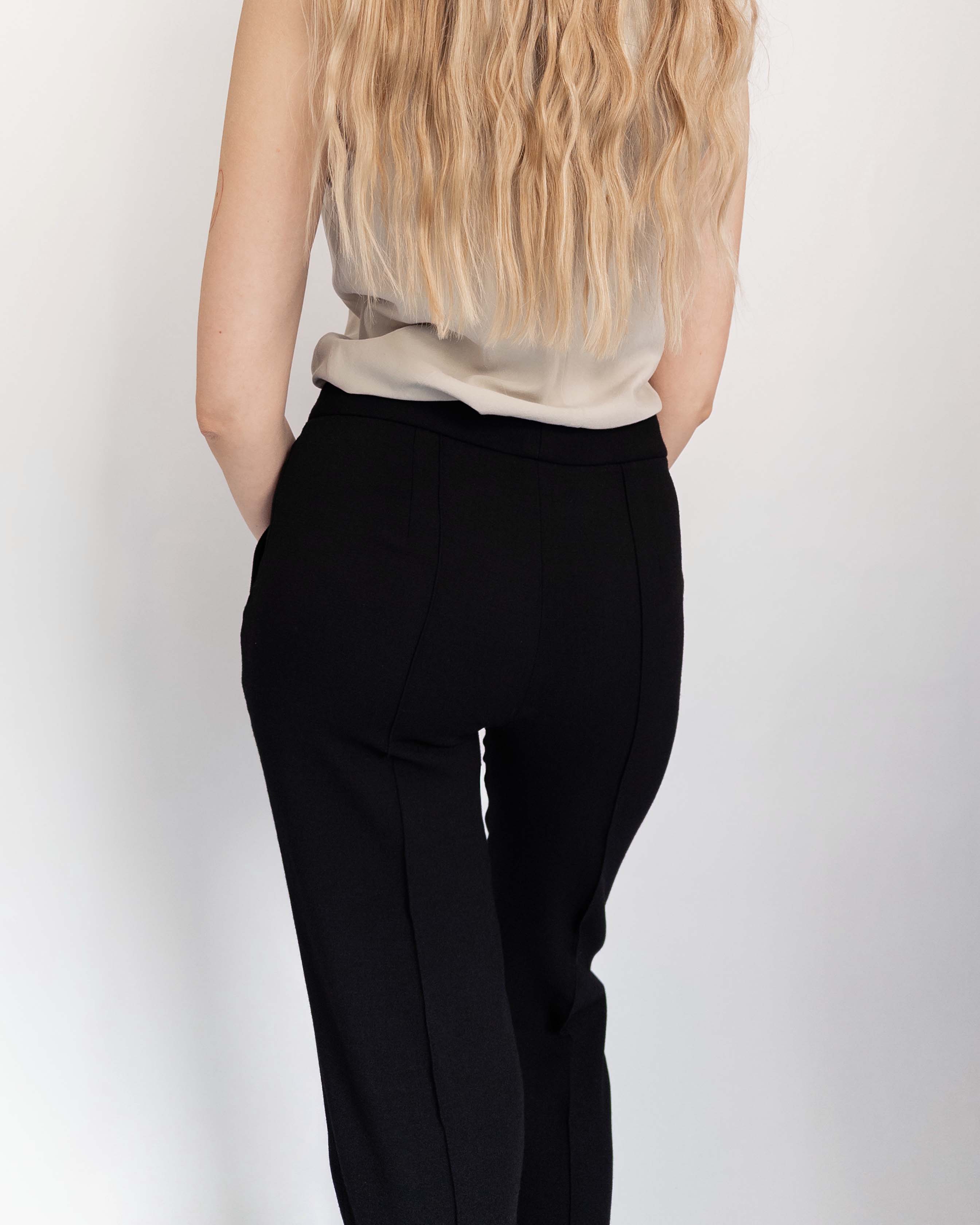 Black Stirrup Trousers