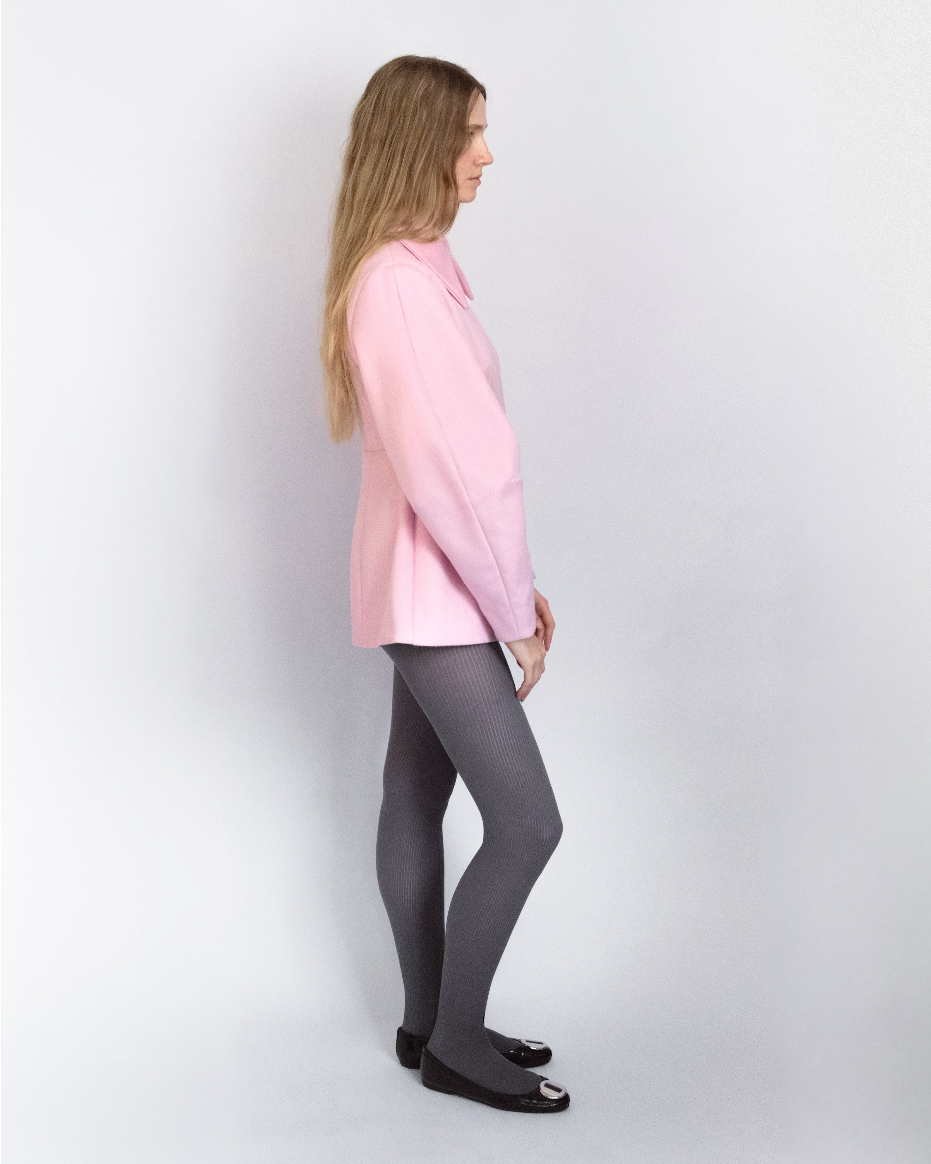 Pink Wool Shaped Jacket