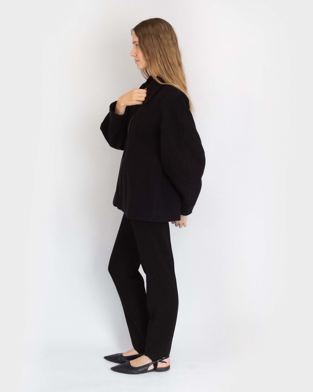 Dark Blue Wool Shaped Jacket