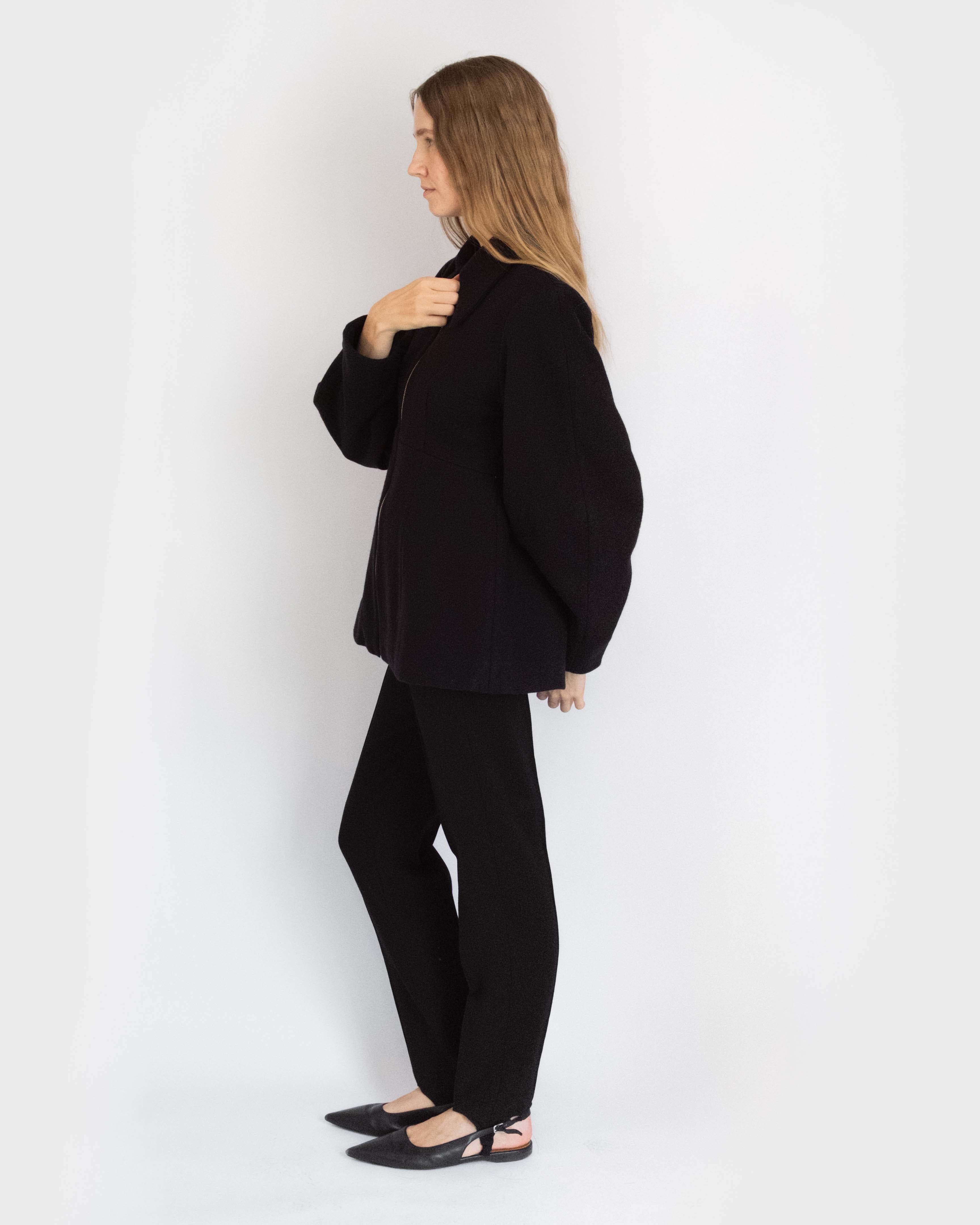 Dark Blue Wool Shaped Jacket