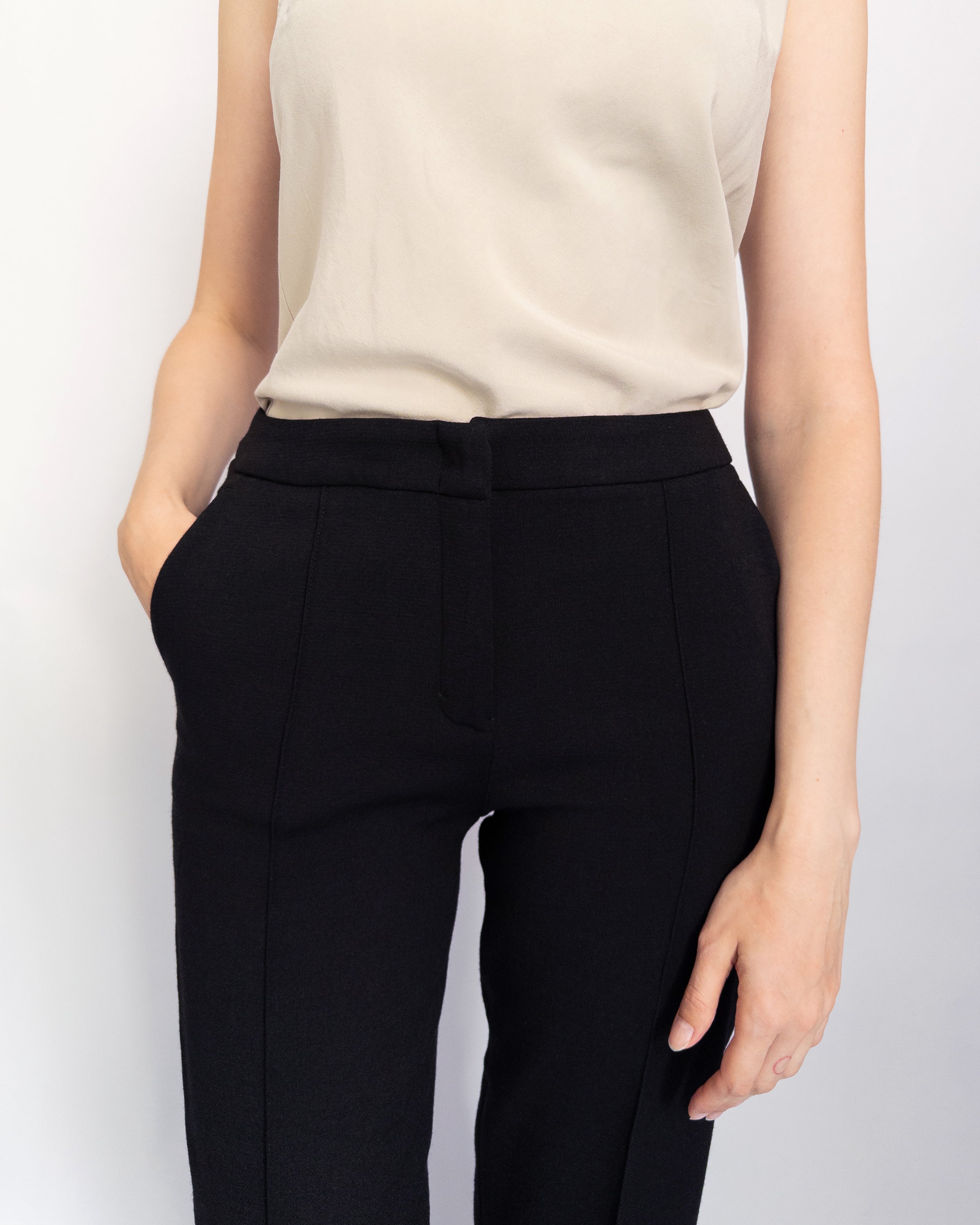 Black Stirrup Trousers