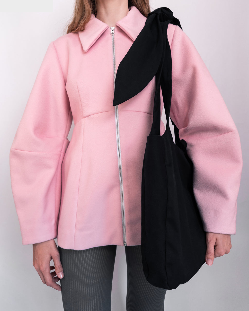 Pink Wool Shaped Jacket