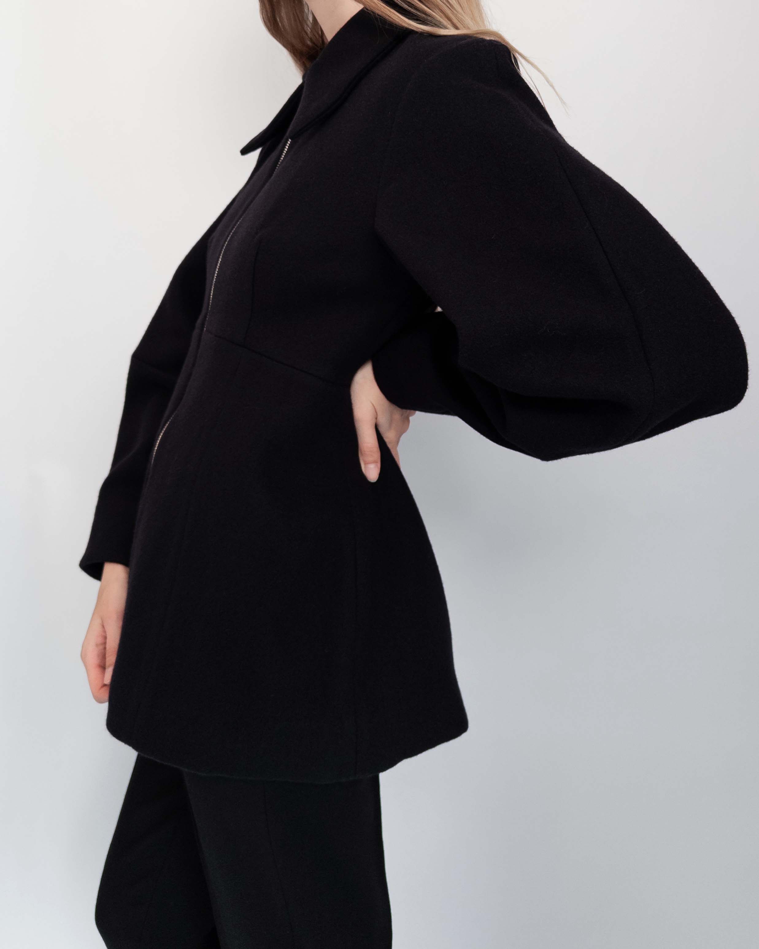 Dark Blue Wool Shaped Jacket