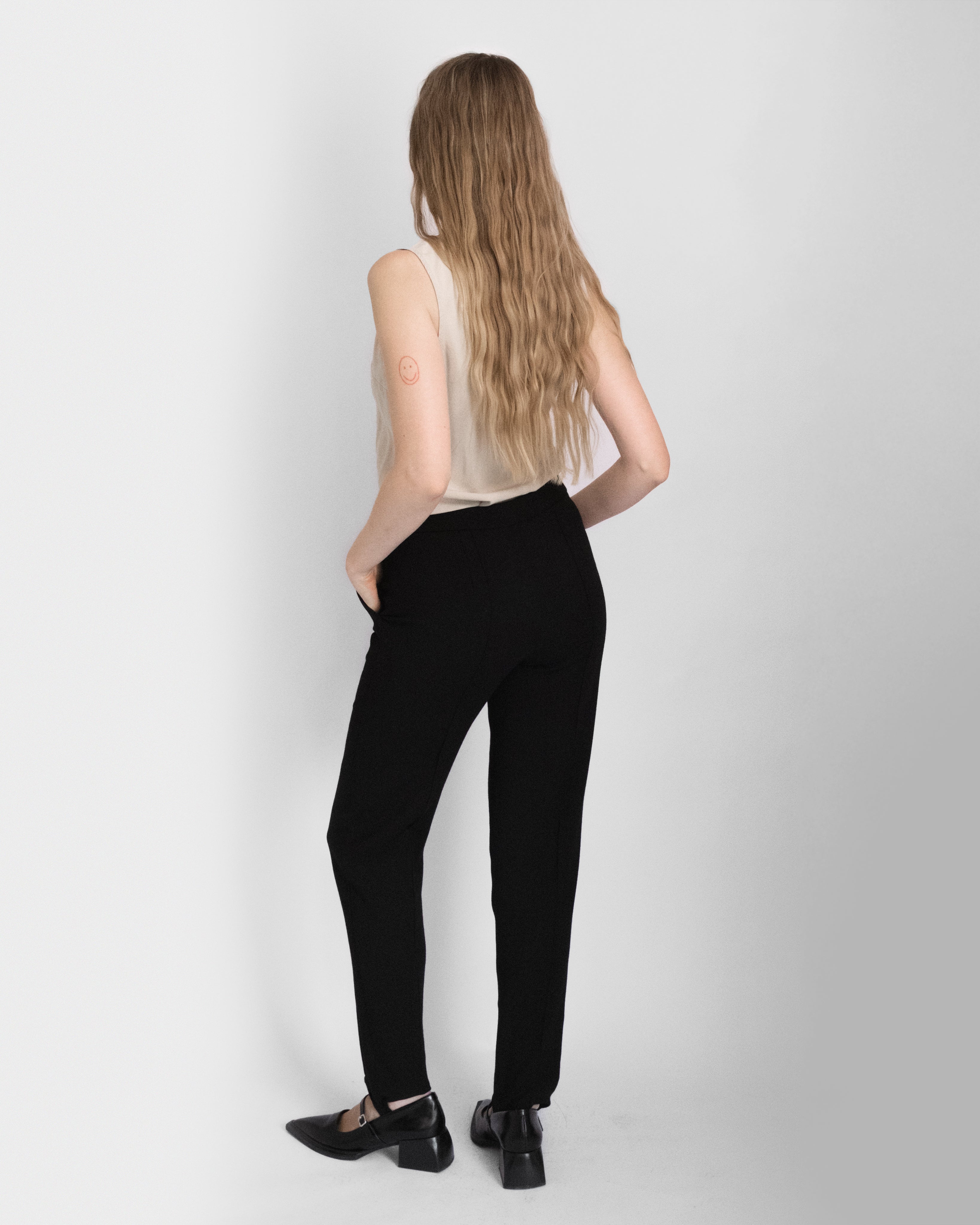 Black Stirrup Trousers