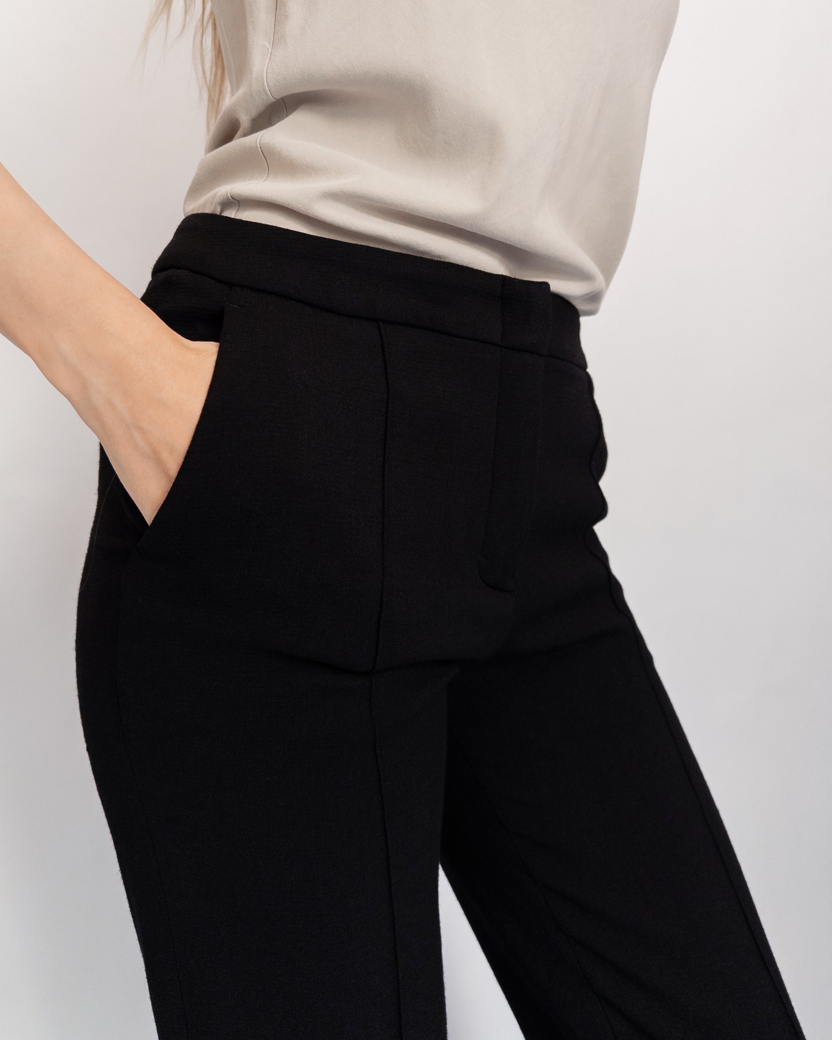 Black Stirrup Trousers