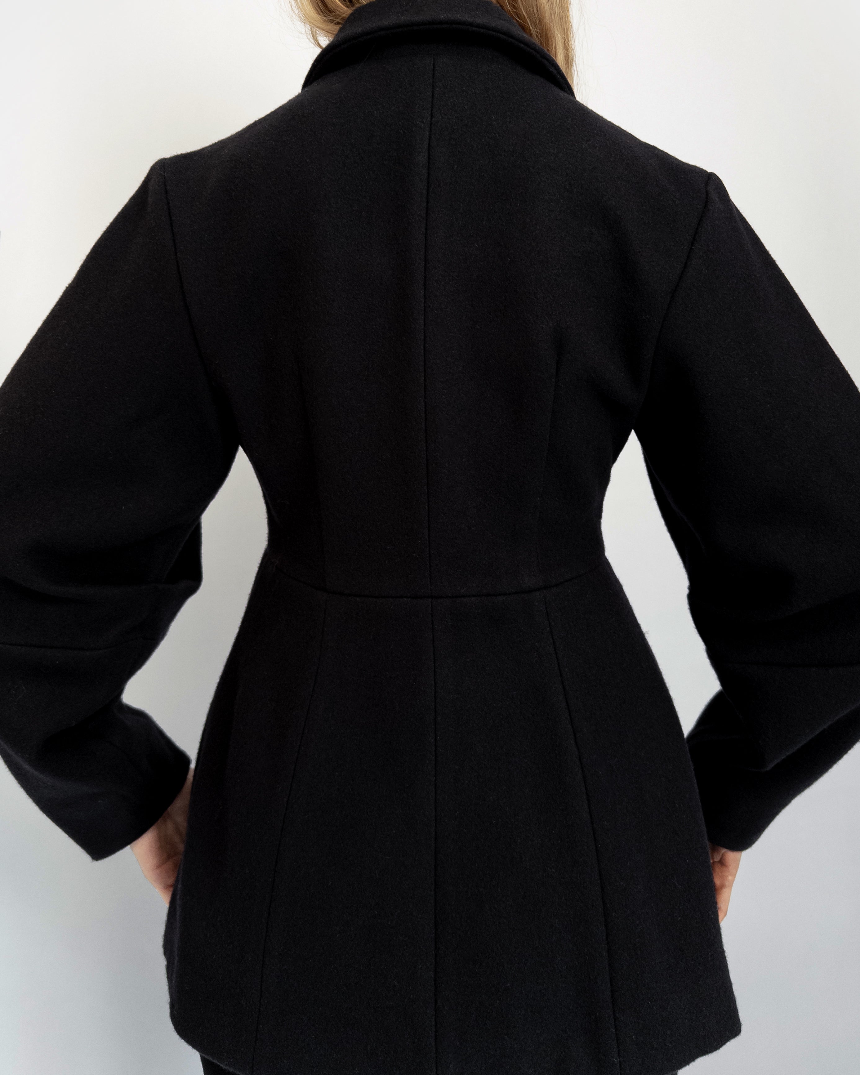 Dark Blue Wool Shaped Jacket