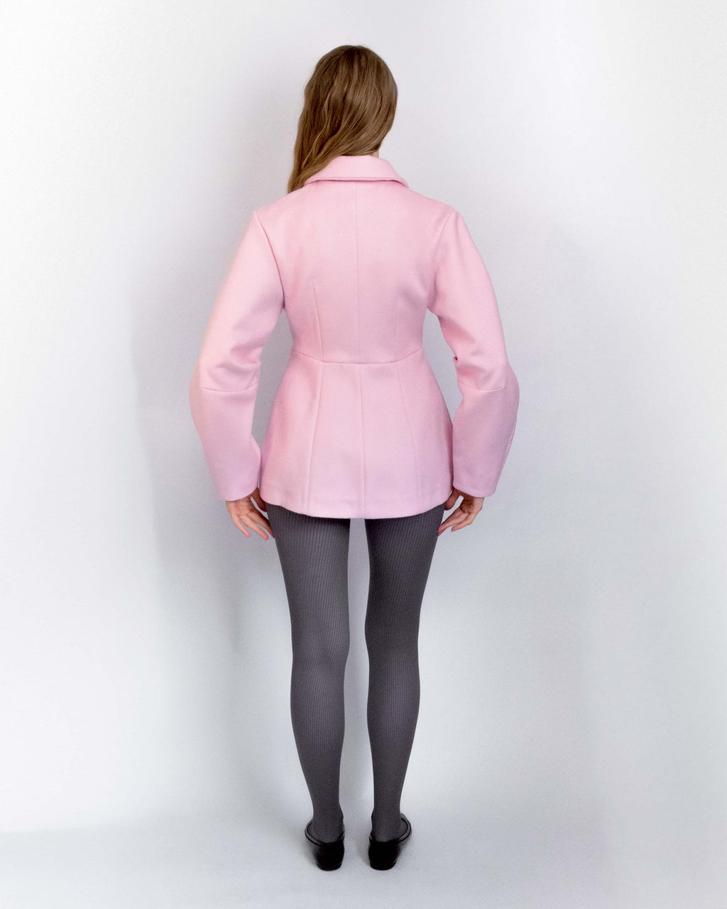 Pink Wool Shaped Jacket