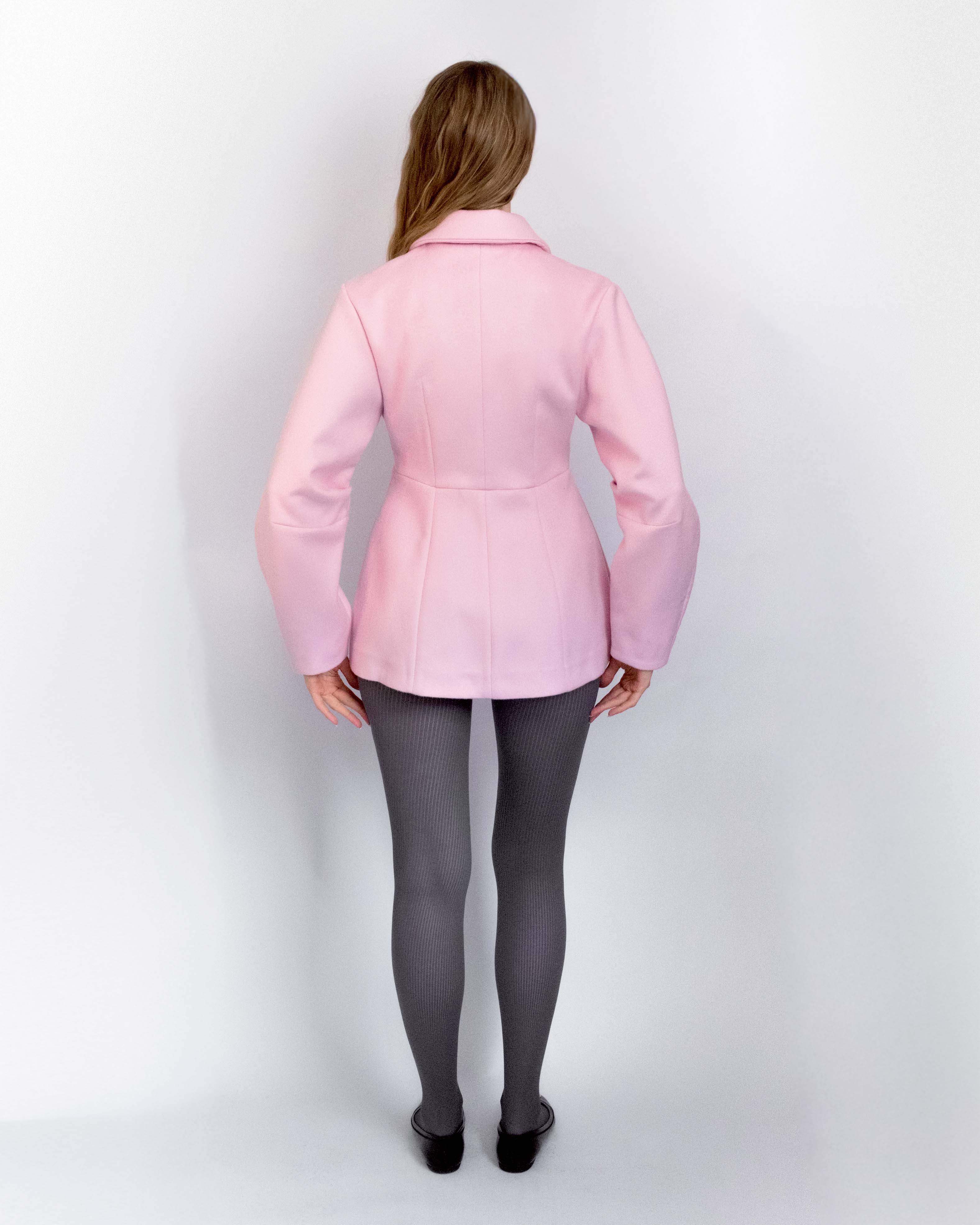 Pink Wool Shaped Jacket