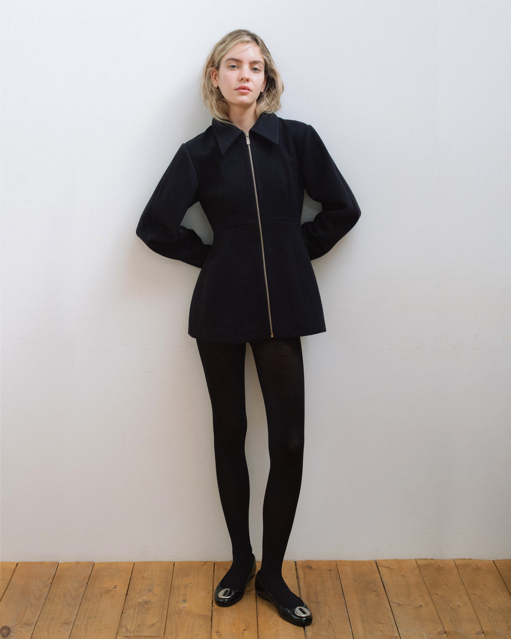 Dark Blue Wool Shaped Jacket