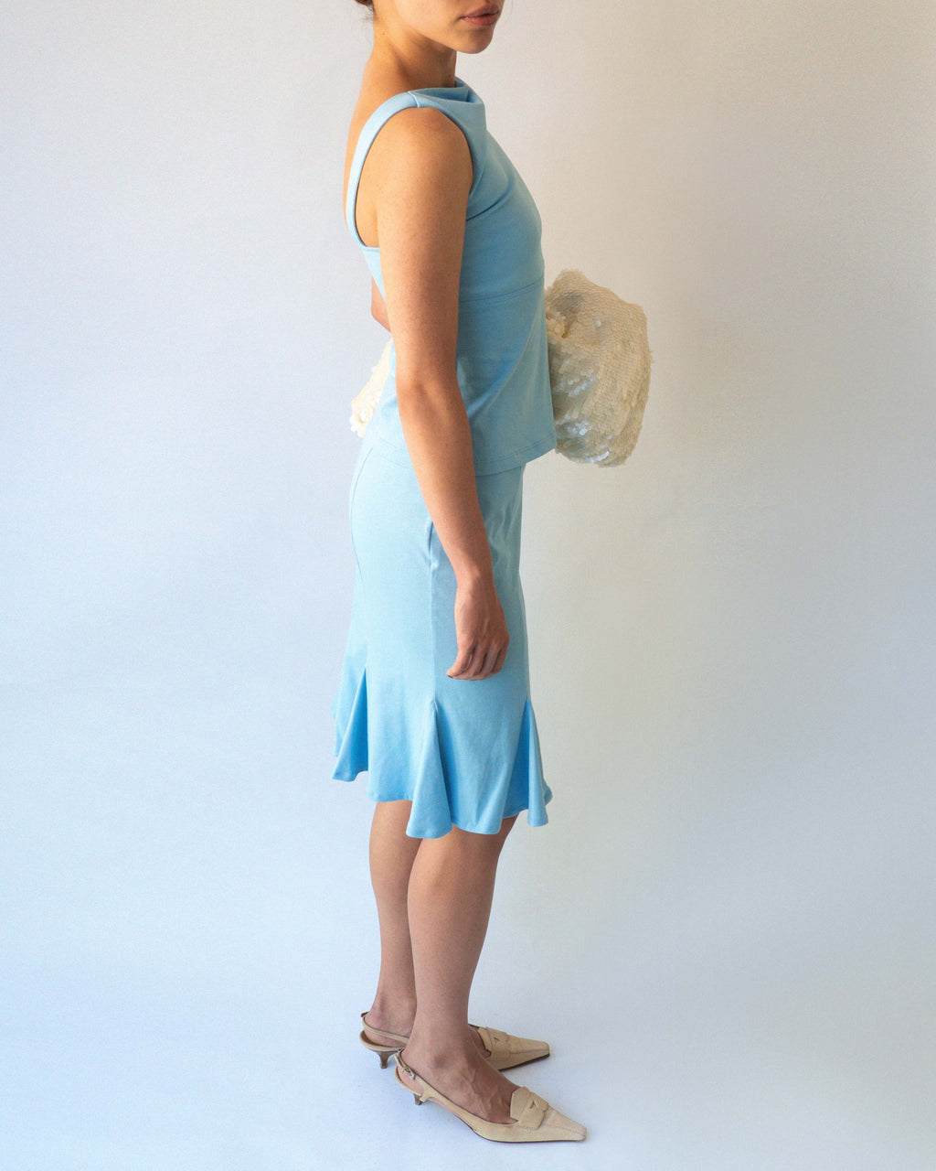 Blue Cotton Skirt
