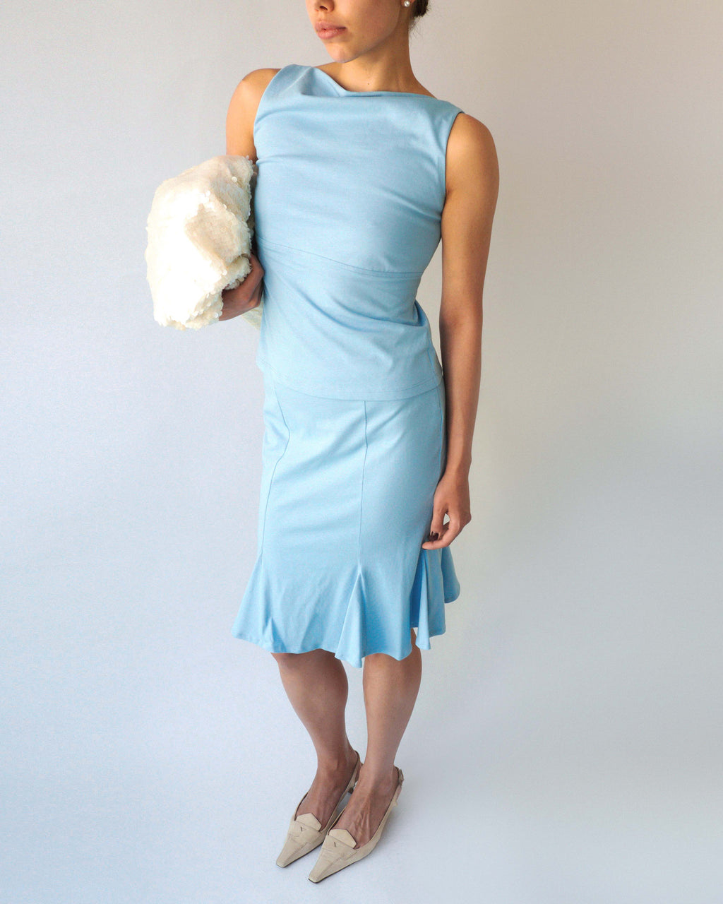 Blue Cotton Skirt