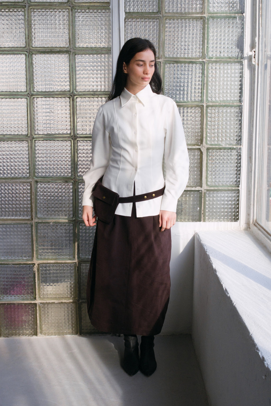 Brown Cotton Skirt