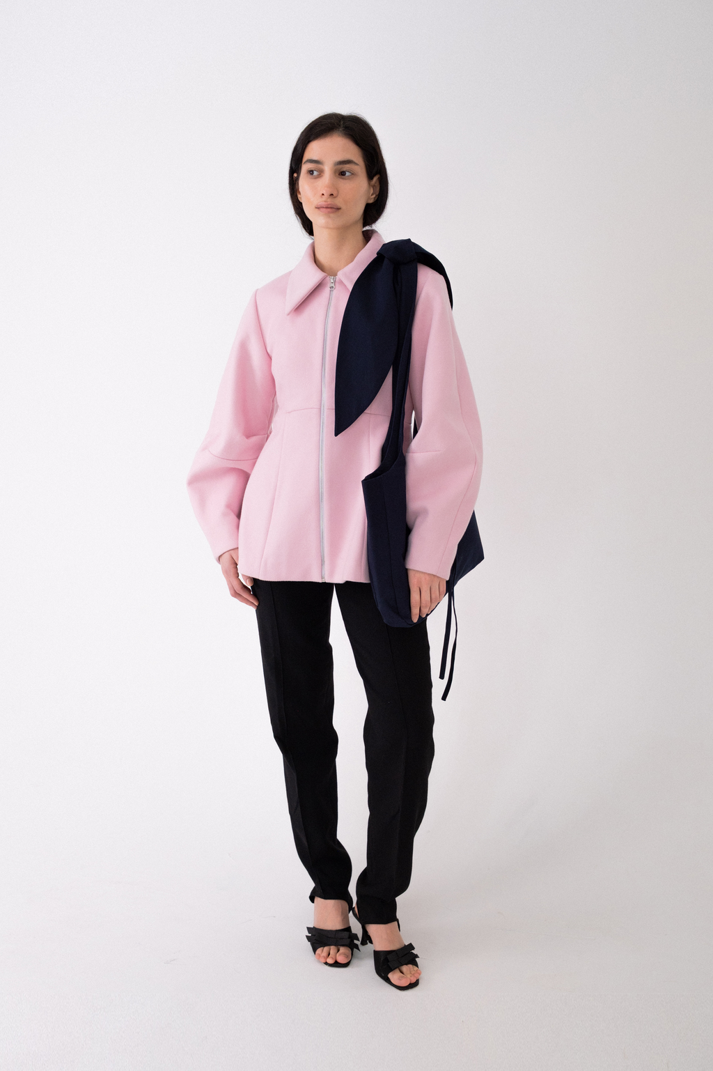 Pink Wool Shaped Jacket