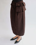 Brown Cotton Skirt