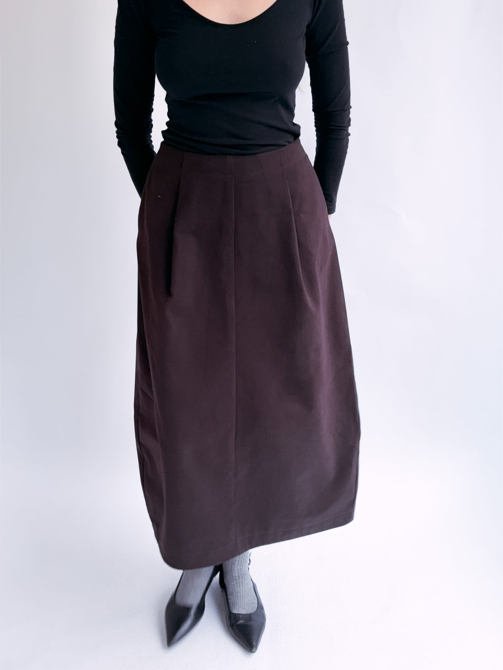 Brown Cotton Skirt
