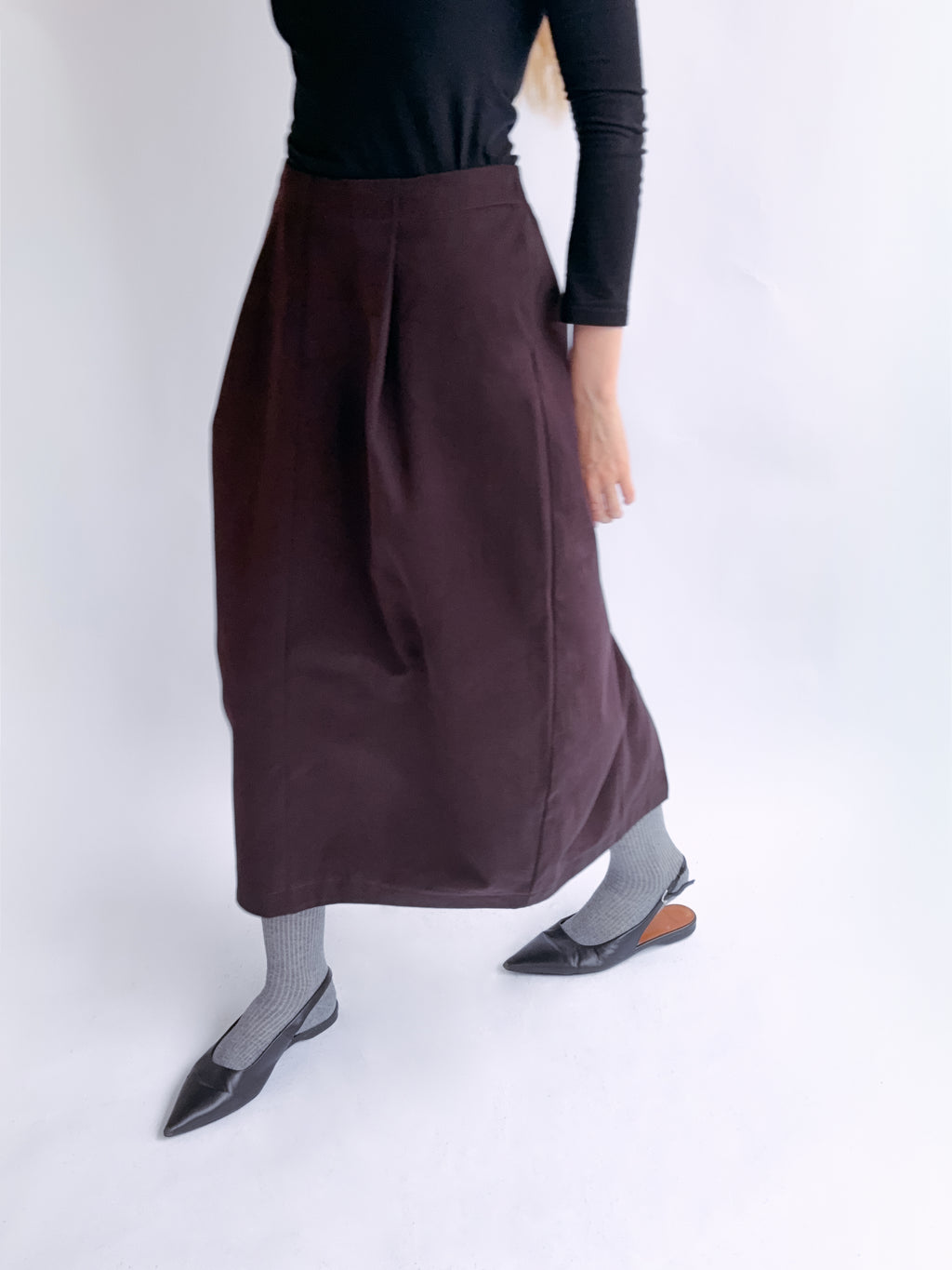 Brown Cotton Skirt