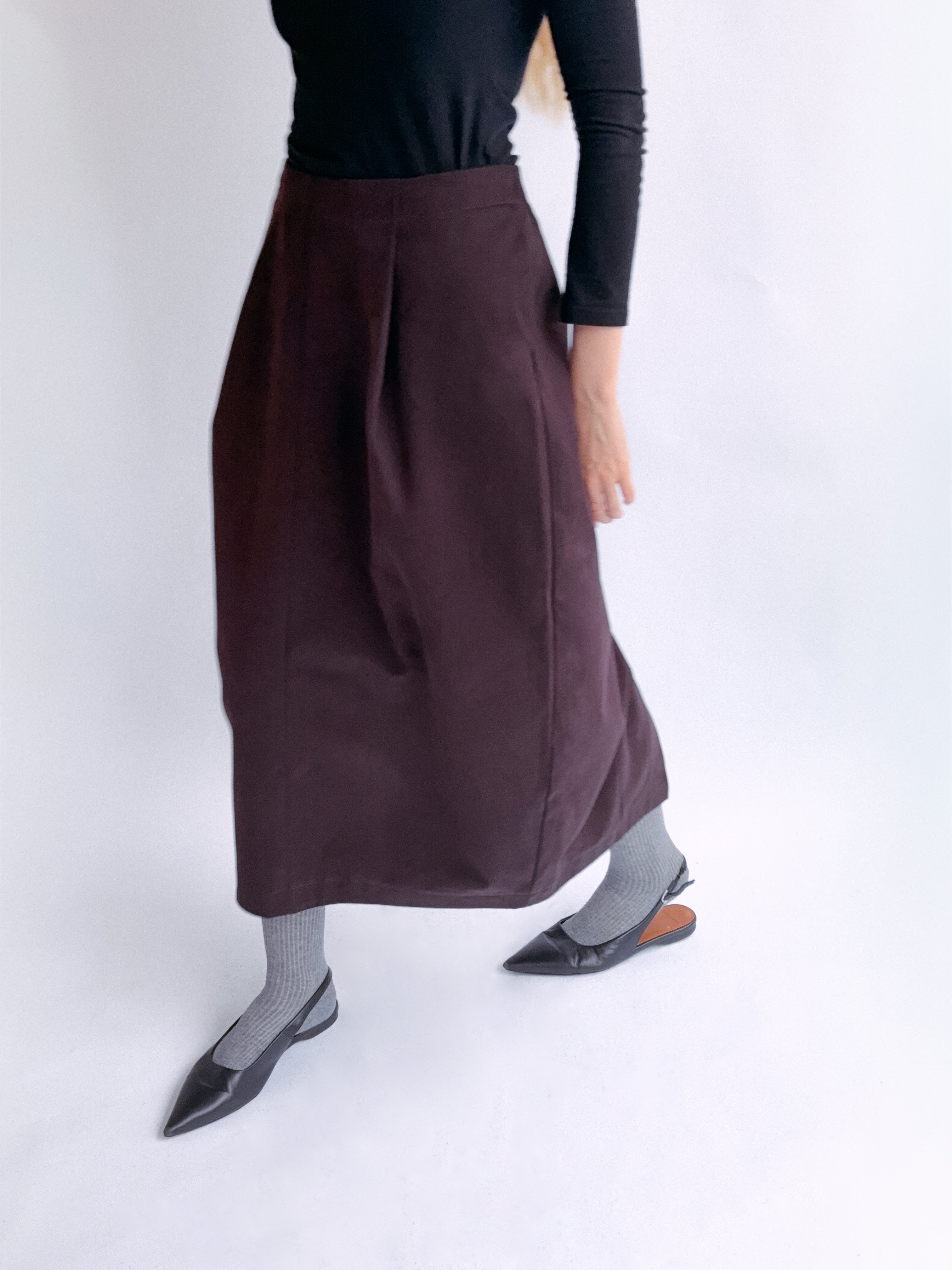 Brown Cotton Skirt
