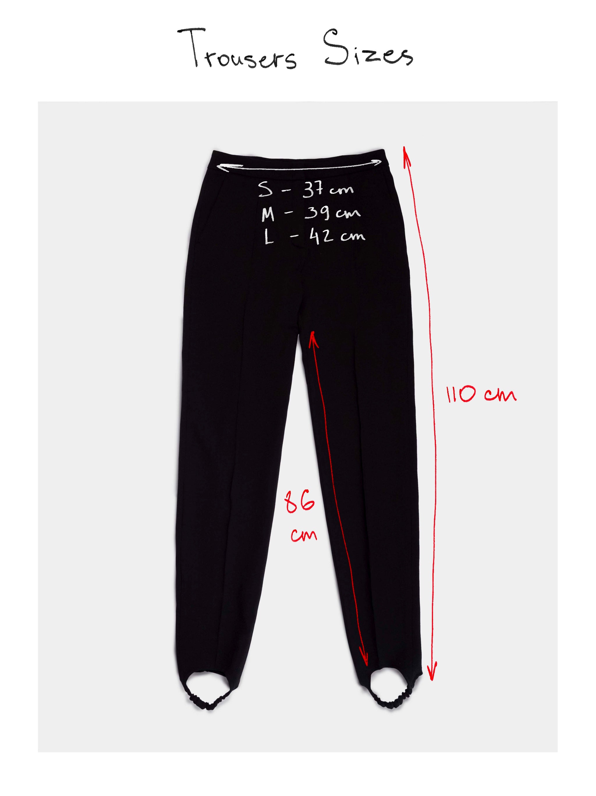 Black Stirrup Trousers