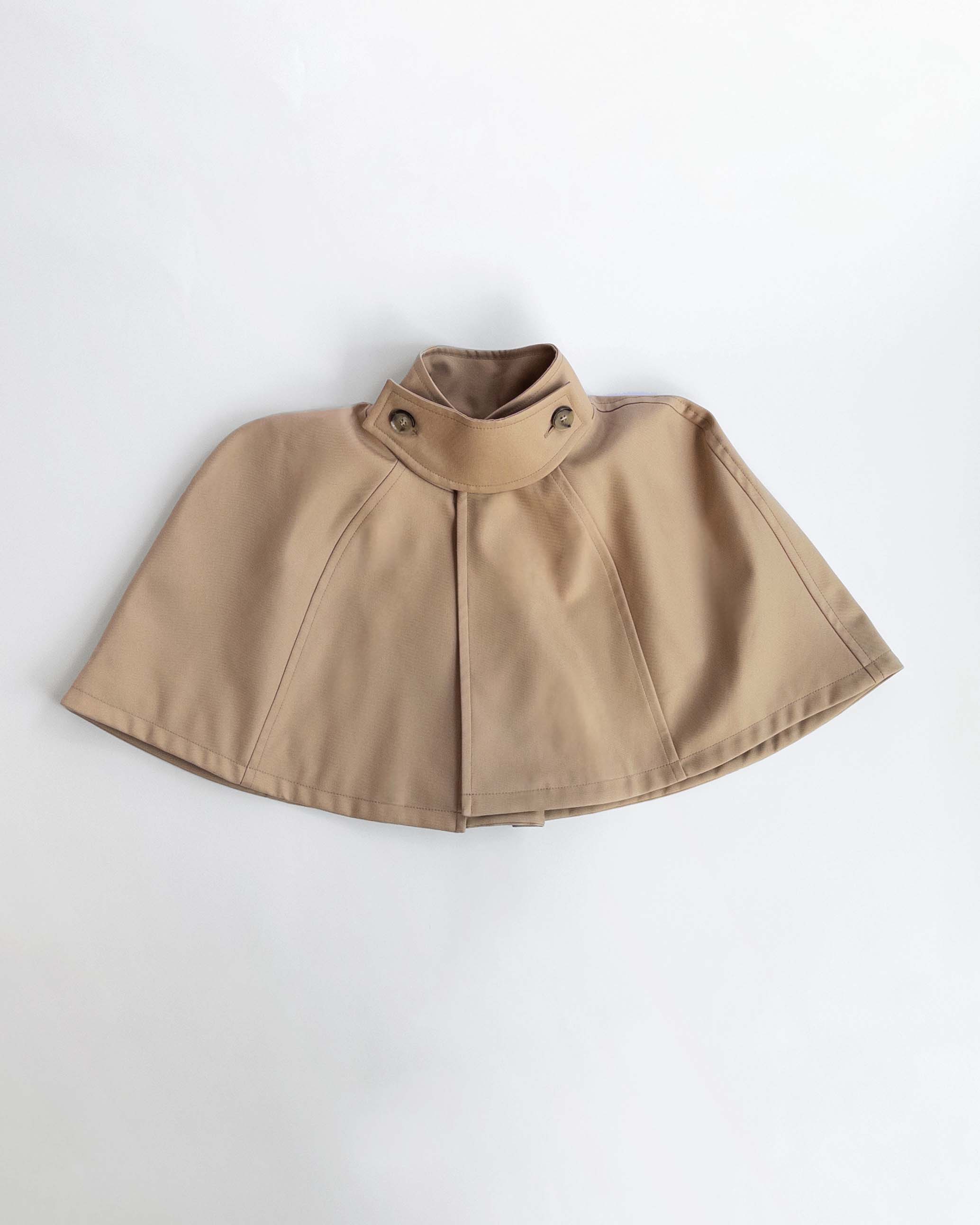 Beige Cotton Short Cape