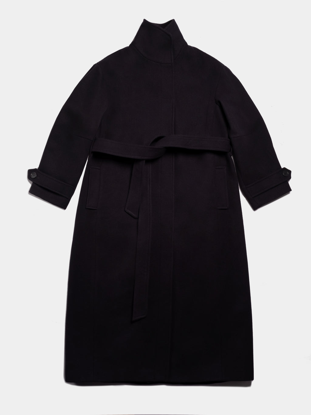 Dark Blue Wool Coat