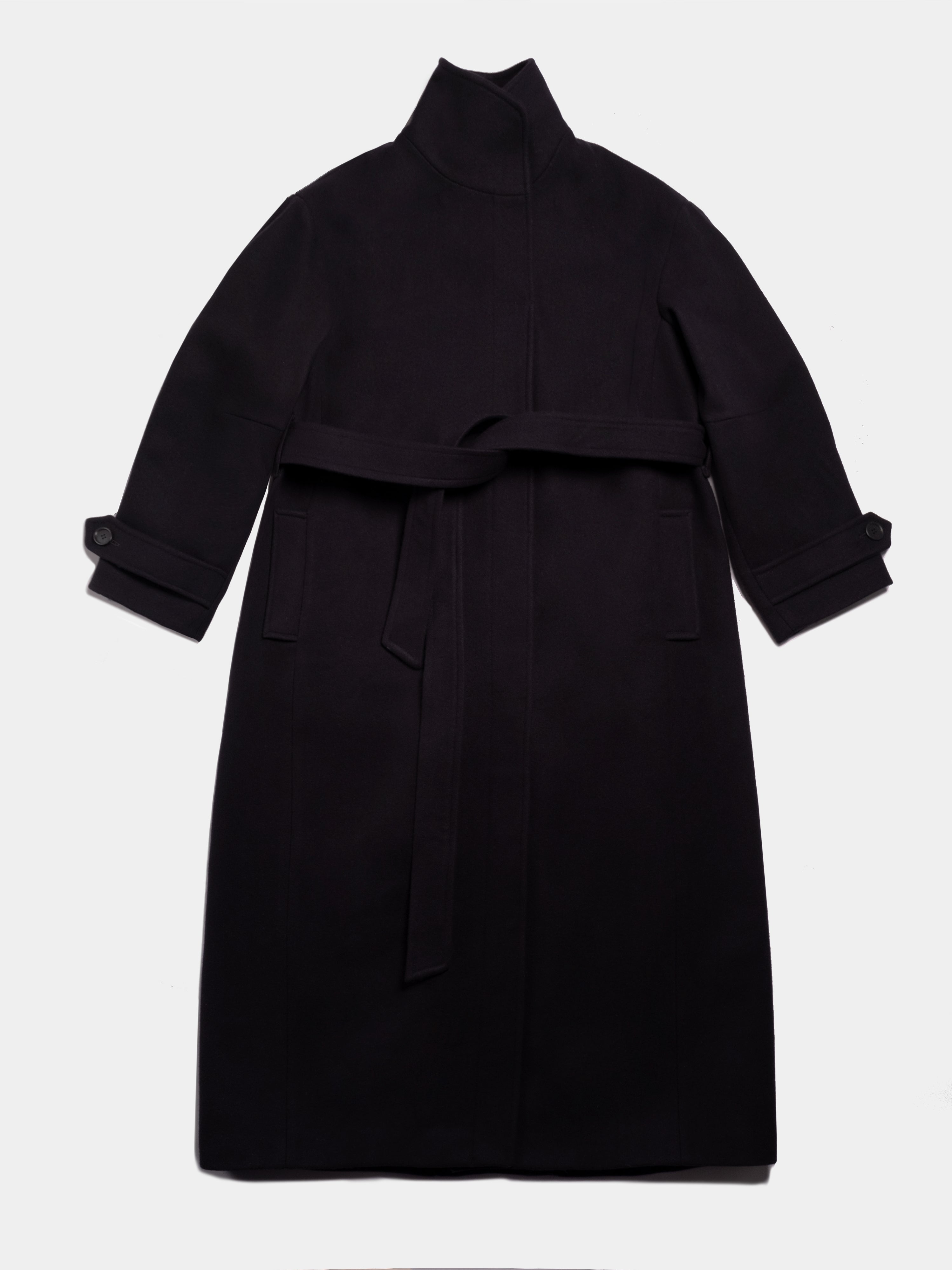 Dark Blue Wool Coat