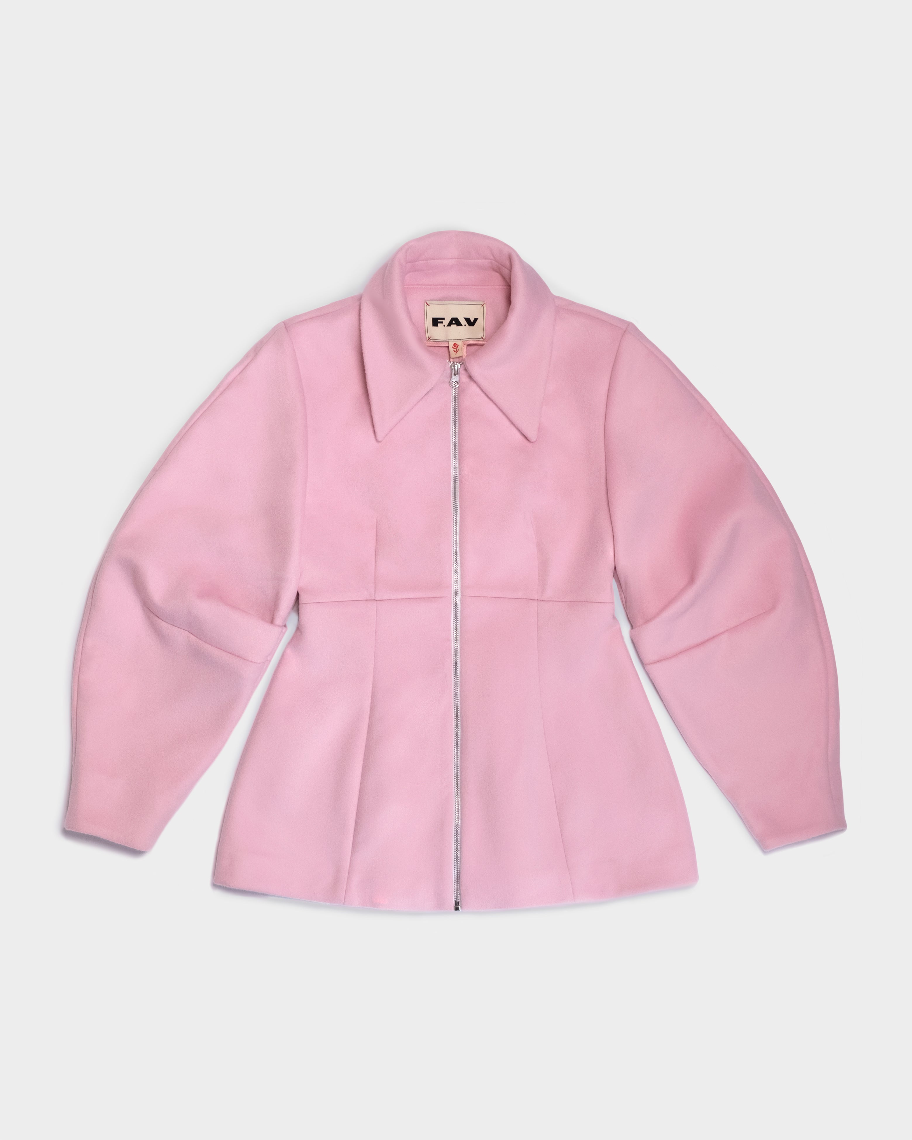 Pink Wool Shaped Jacket