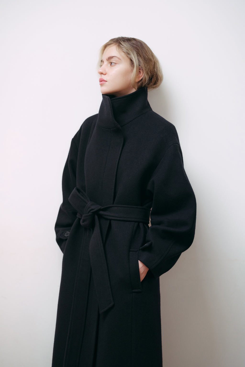 Dark Blue Wool Coat